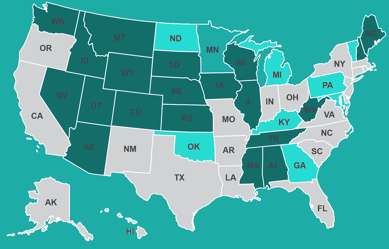 Interstate Medical Licensure Compact Map